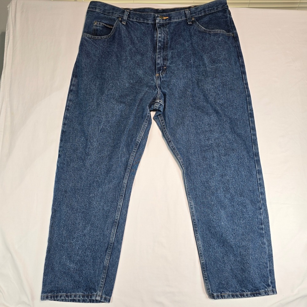 Wrangler Authentics Mens Relaxed Fit Jeans 42x30 Medium Wash Blue Denim 97601DR